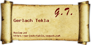 Gerlach Tekla névjegykártya